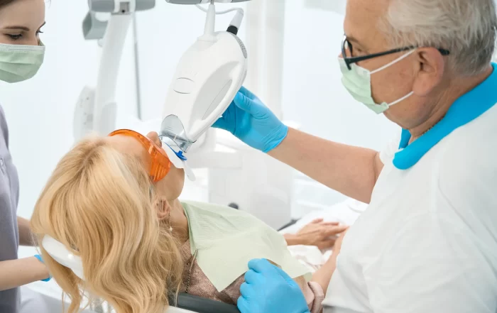 whitening of teeth